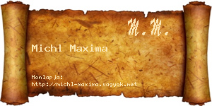 Michl Maxima névjegykártya